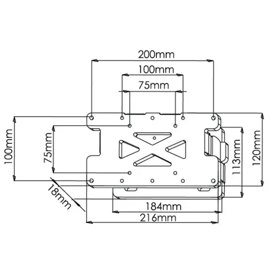 Stell SHO1027 LED fali tartó, konzol 13"-30", ezüst 