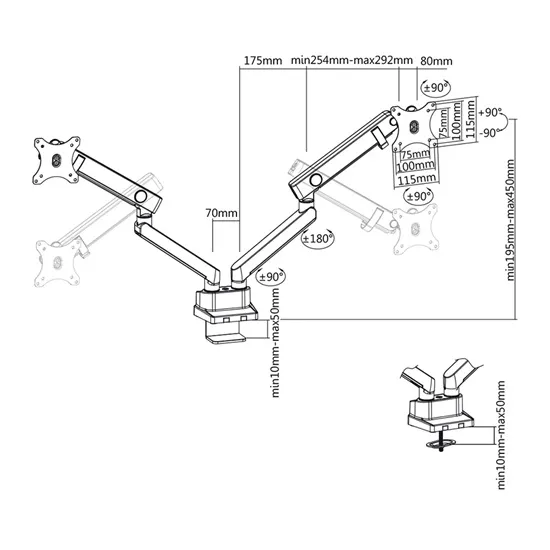 Stell SOS 2021 Dual monitortartó