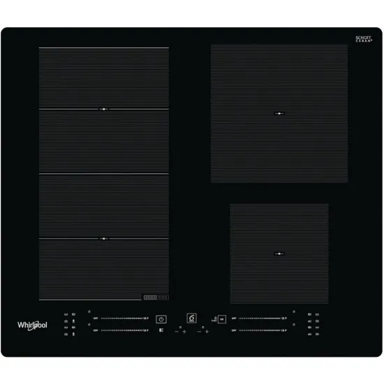 Whirlpool WFS7560NE beépíthető indukciós kerámia főzőlap, 59x51x5.4 cm, fekete szín