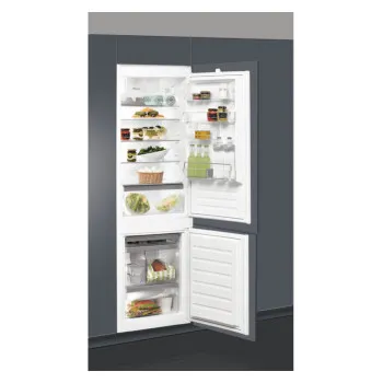 Whirlpool ART 66122 beépíthető alulfagyasztós kombinált hűtőszekrény 177cm, elektronikus vezérlés, palacktartó polccal,inverter kompresszor, 194/79L