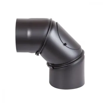 Bertrams Füstcső könyök 150 mm /90°, 2mm tisztítónyílással ellátott állítható könyök