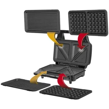 MPM MOP-23M 3 IN 1 szendvics, gofri, grill sütő inox MOP23M