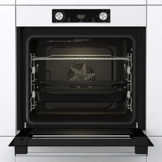 Gorenje BOS67372CLB beépíthető fekete rusztikus sütő ExtraSteam gőzfunkcióval, 59.5x56.4x59.5 cm