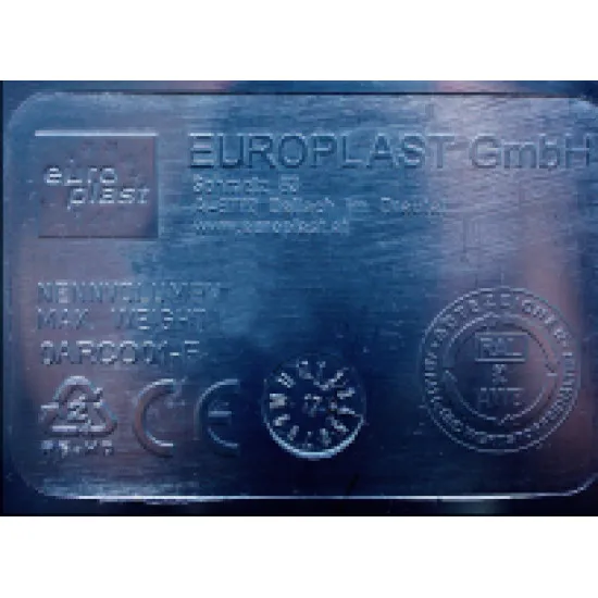 Europlast Kuka 240l barna kerekes hulladék tároló 