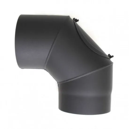 Füstcső könyök 150mm/90°, 1,5mm vastag, tisztítónyílással