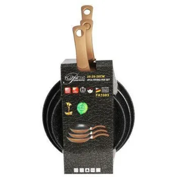 Platinum serpenyő SZETT 3 részes fekete 20-24-28 cm FA1003