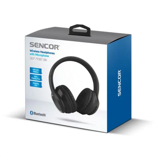Sencor SEP 710BT BK Bluetooth mikrofonos fejhallgató fekete