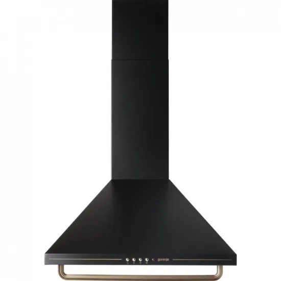 Gorenje WHC63CLB rusztikus kürtős fali elszívó, 60x50x25 cm, fekete 