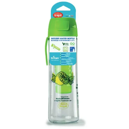 Snips 000478 vizes palack, 0,75 liter, citrom-menta mintával,BPA mentes