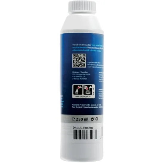 Bosch vízkőmentesítő 250ml kávéfőző, vízforraló gőzsütőkhöz