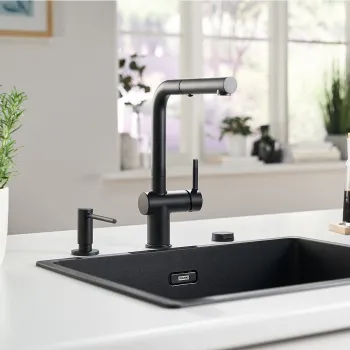 Franke Active L Doccia egykaros mosogató csaptelep,fekete matt,115.0653.382