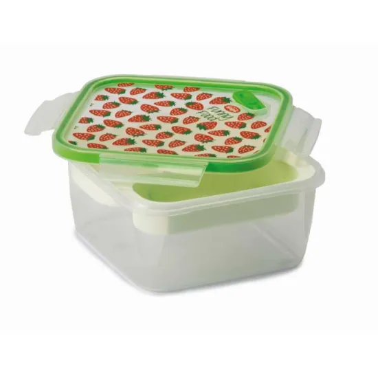 Snips 033101 ételhordó doboz, műanyag, 1,4 liter, epres mintával, BPA mentes