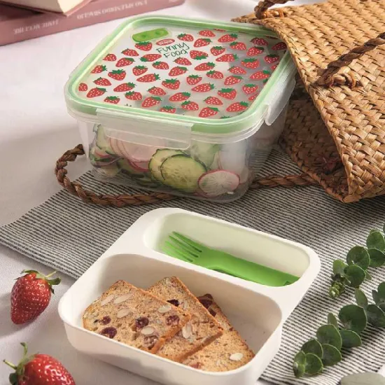 Snips 033101 ételhordó doboz, műanyag, 1,4 liter, epres mintával, BPA mentes