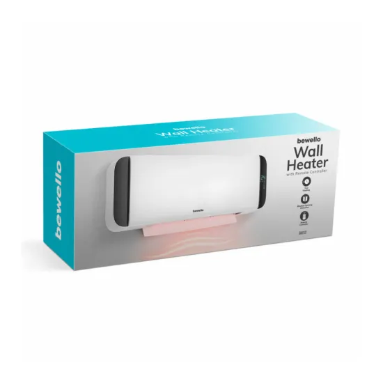 Bewello BW2101 Fali hősugárzó - 1000/2000W - LED kijelző - 230V - fehér  