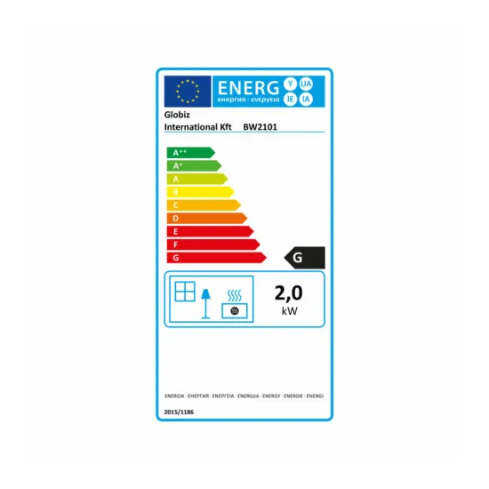 Bewello BW2101 Fali hősugárzó - 1000/2000W - LED kijelző - 230V - fehér  