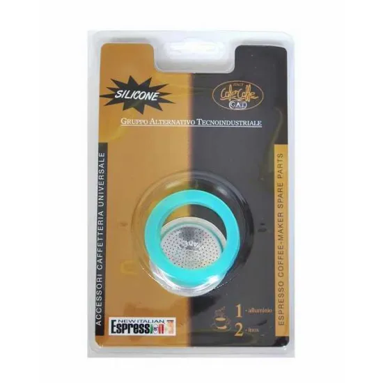 Ghidini 1346 szilikon tömítőgyűrű és szűrőbetét szett, 1-2 személyes kotyogóhoz 105003RI1SIL