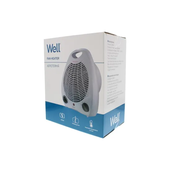 Well HTR-FAN01-2000-WL hősugárzó 2 fokozatú, 2000W teljesítmény 