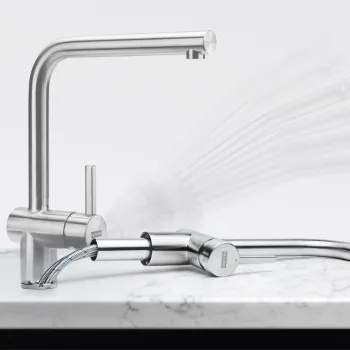 Franke Atlas Neo Window egykaros mosogató csaptelep,masszív inox színű,115.0521.436