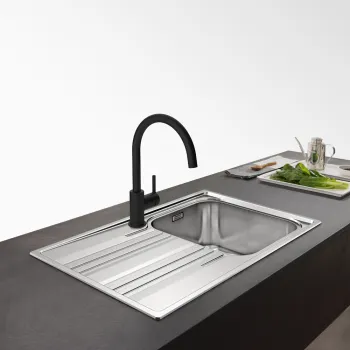 Franke Lina XL egykaros mosogató csaptelep,fekete matt,115.0626.019