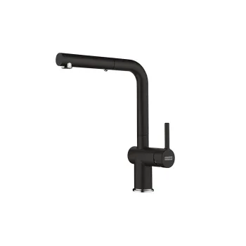 Franke Active Plus L Doccia egykaros mosogató csaptelep,króm/fekete szín,115.0653.384