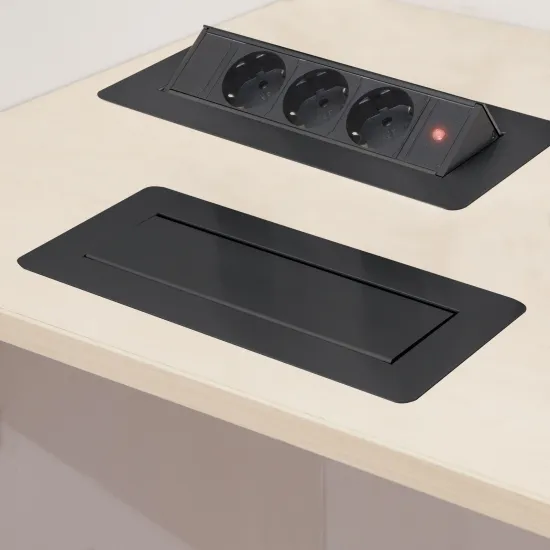 Delight 20440BK rejtett elosztó 3-as  felnyíló kivitel fekete