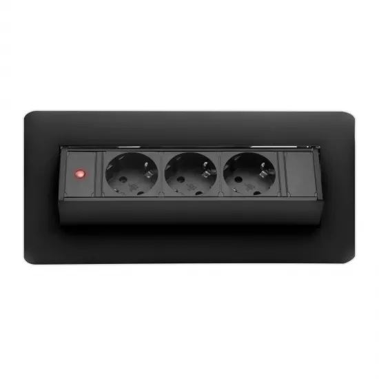 Delight 20440BK rejtett elosztó 3-as  felnyíló kivitel fekete