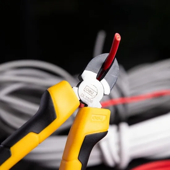 Deli Tools EDL2206 átlós csípőfogó (sárga) 