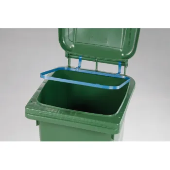 Polietilén zsákot rögzítő fémkeret 240 literes kukához