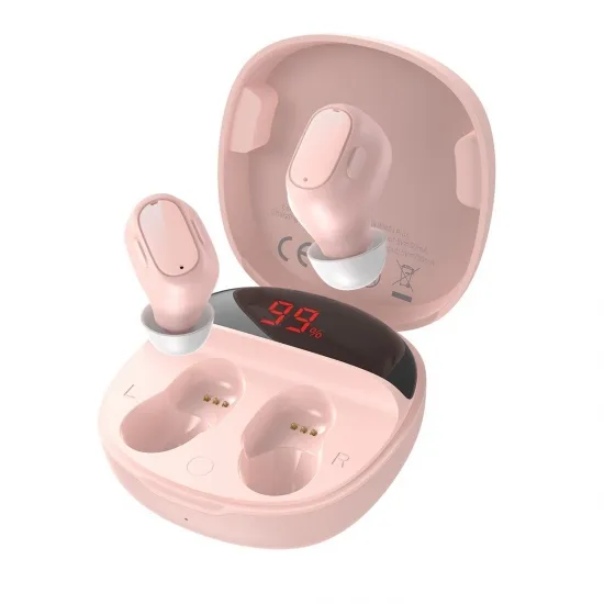 Baseus Encok NNGWM01P-04 Plus Bluetooth Headset rózsaszín színű