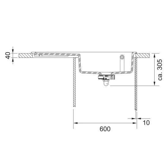 Franke MTK 611-100 Fraceram kerámia gleccser fehér színű mosogatótálca,100x51cm,124.0335.707