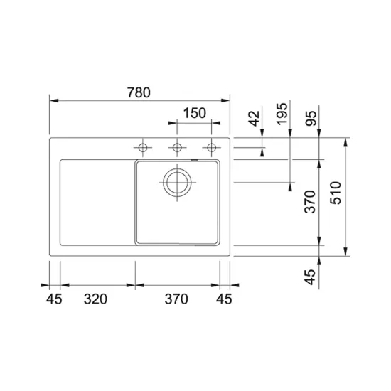 Franke MTK 611-78 Mythos Fraceram kerámia magnólia színű, mosogatótálca,78x51cm,124.0433.443