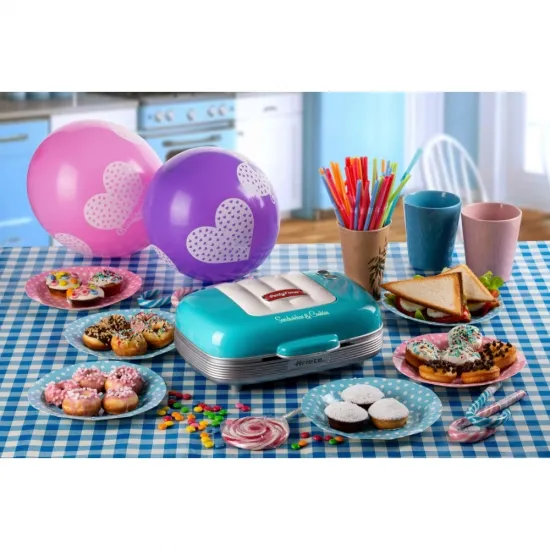 Ariete 1972.BL Party Time 3:1 szendvics-, muffin és fánksütő, azúrkék 