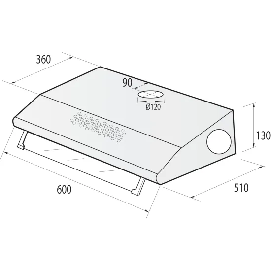 Mora OP630W 60cm hátsó/felső kivezetéses fehér konyhai elszívó, mosható zsírszűrővel