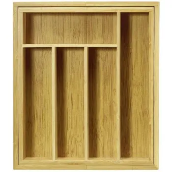 Westmark 14492270 evőeszköz tartó konyhai fiókba, 29 - 48 cm széles, 5 és 7 rekeszes, bambusz