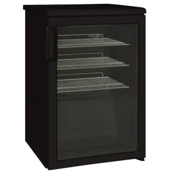 Whirlpool ADN 140 B üvegajtós hűtőszekrény fekete, 123L, 85cm magas 