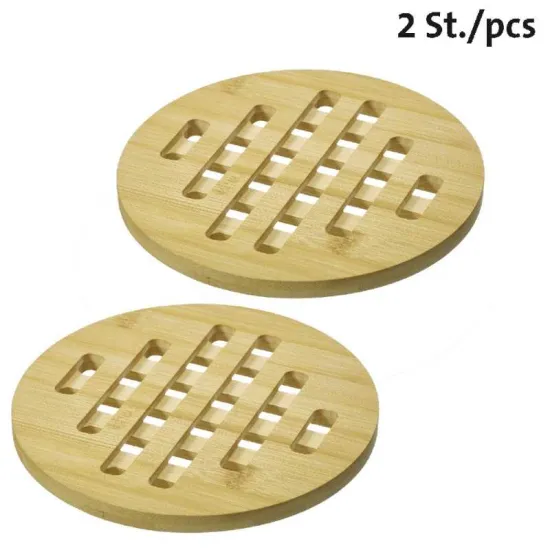 Westmark 15592270 konyhai alátét, 2 db, 20 cm átmérővel, edényekhez, serpenyőkhöz, tálakhoz, kancsókhoz, lábasokhoz, bambusz 