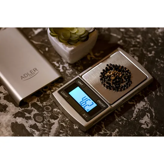 Adler AD3168 preciziós ékszermérleg ezüst 