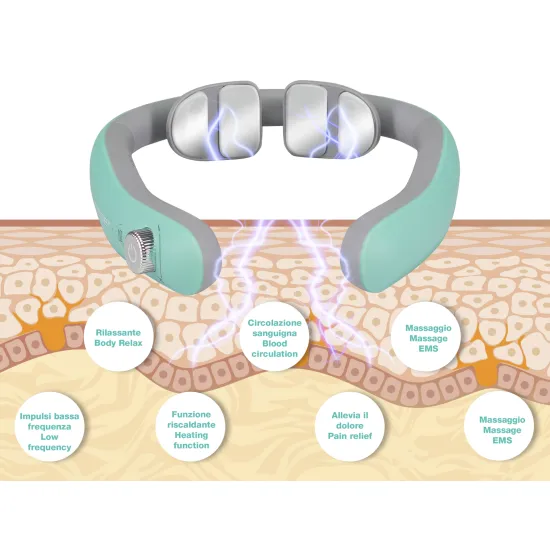 Beper P302MAS100 nyakmasszírozó zöld/szürke