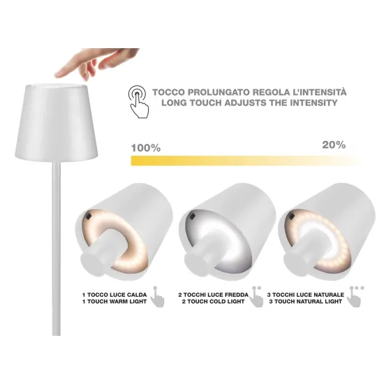 Beper P201UTP112 asztali lámpa USB-töltéssel fehér 