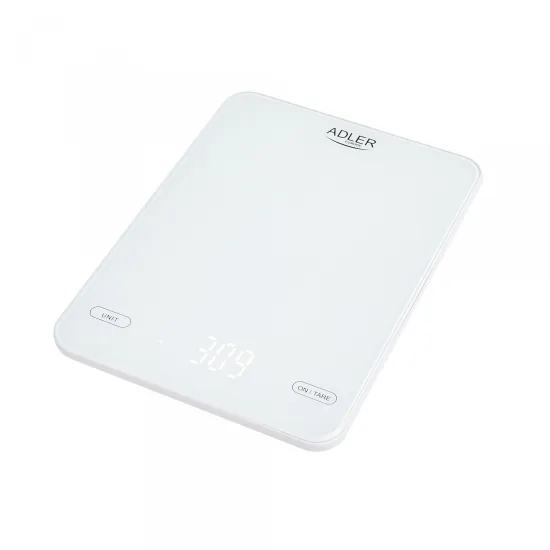 Adler AD3177W konyhai mérleg, 10kg, újratölthető,fehér
