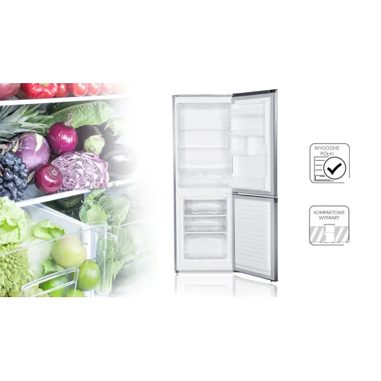 MPM MPM-182-KB-33/AA kombinált alulfagyasztós hűtőszekrény, 121/52L, 50x56x142 cm, MPM182KB33/AA 