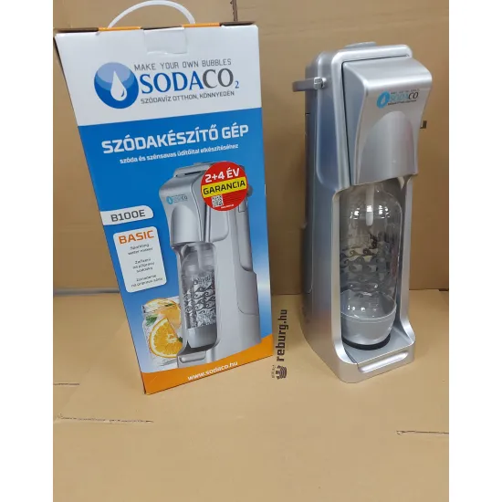 Sodaco B100E Basic ezüst szódagép +2db szénsavasító palackkal