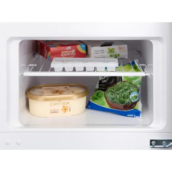 Eta 254790010E felülfagyasztós hűtőszekrény, 169/37L, 54.5x55.5x142.6 cm, inox 