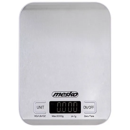 Mesko MS3169W inox digitális konyhamérleg fehér kerettel