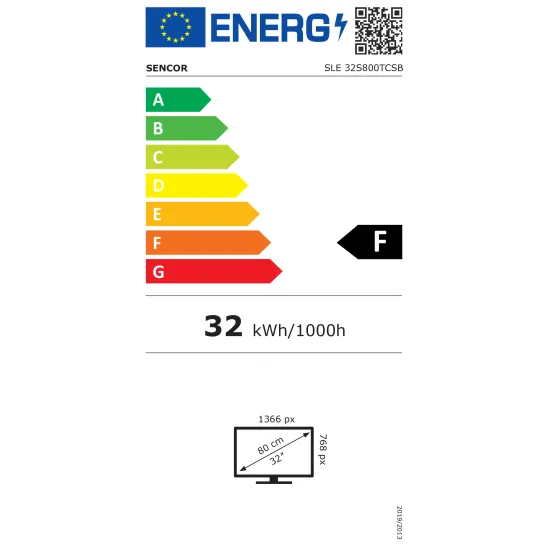 Sencor SLE 32S800TCSB HD SMART LED TV 80cm 32"