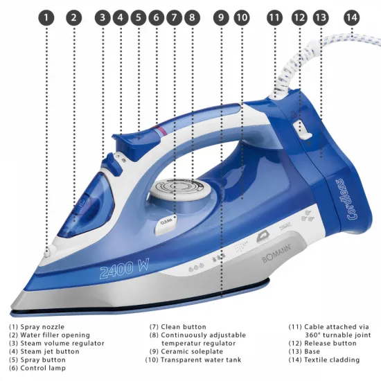 Bomann DB 6006 CB vezeték nélküli gőzvasaló