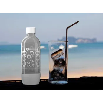 SodaCo szénsavasító flakon otthoni SodaCo Basic és Royal szódagéphez, 1 liter, fehér