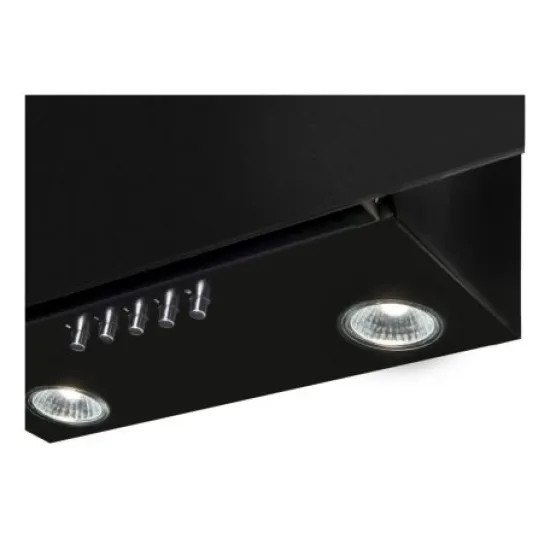 Amica OKC623S ferdesikú döntött kürtös konyhai elszívó 60cm széles,feketére festett acél szín