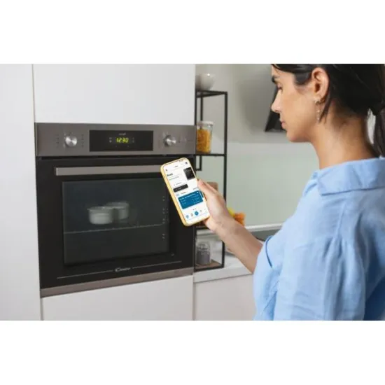 Candy FCTS886XL WIFI beépíthető sütő pirolitikus tisztitással 70 liter, Fejlett távirányító Wi-Fi + BLE, A energiaosztály, inox