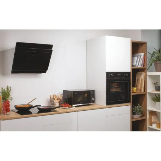 Candy FCT686N WIFI fekete beépíthető multifunkciós pirolitikus sütő, Pizza sütő funkcióval, 70L, D energiaosztály,59.5x56.8x59.5cm